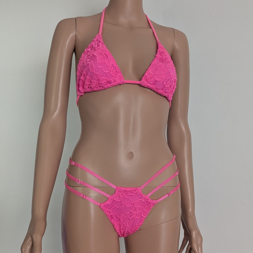 Water Vixen Sexy Barbie Hot Pink Lace Bikini Set